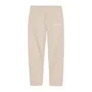 Jacquemus Broderad Logo Joggers Beige, Dam