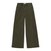 Frame Wide Jeans Green, Dam
