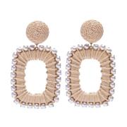 Carolina Herrera Earrings Beige, Dam