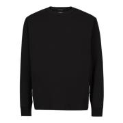 C.p. Company Svart Crewneck Sweatshirt Black, Herr