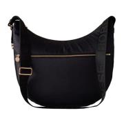 Borbonese Luna Hobo Väska Black, Dam