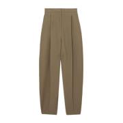 Khaite Wide Trousers Beige, Dam