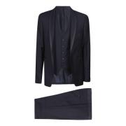 Tagliatore Single Breasted Suits Blue, Herr