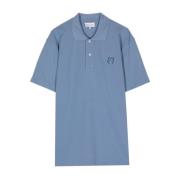 Maison Kitsuné Polo Shirts Blue, Herr