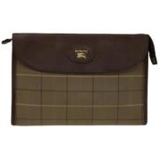 Burberry Vintage Pre-owned Canvas kuvertvskor Brown, Dam