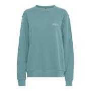 Ball Mjuk Sweatshirt med Broderad Detalj Green, Dam