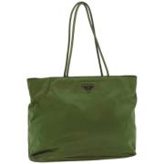 Prada Vintage Pre-owned Tyg prada-vskor Green, Dam