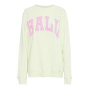 Ball Citron Curd Broderad Sweatshirt Green, Dam