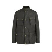 Belstaff Vaxad Bomull Fieldmaster Vattentät Jacka Green, Herr