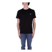 Fred Perry T-Shirts Black, Herr