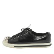 Miu Miu Pre-owned Pre-owned Laeder sneakers Black, Dam