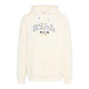 Ball Off White Hoodie Sweatshirt Stiligt Logo Beige, Dam