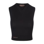 Marni V-neck Knitwear Black, Dam