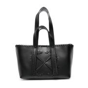 Off White Svart Toteväska med Arrows Design Black, Dam