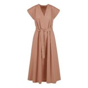 BomBoogie Midi Dresses Pink, Dam