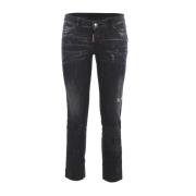 Dsquared2 Slim Fit Svarta Jeans Black, Dam