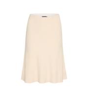 Soaked in Luxury Midi Skirts Beige, Dam