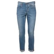 Siviglia Slim Fit Bomulls Jeans med Dragkedja Blue, Herr