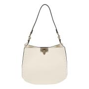 Valentino Garavani Rockstud Granat Kalvskinn Hobo Väska Beige, Dam