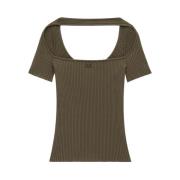 Courrèges T-Shirts Brown, Dam