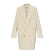 MM6 Maison Margiela Lång blazer Beige, Dam