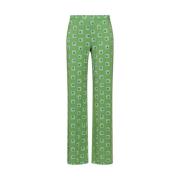 Maliparmi Straight Trousers Green, Dam