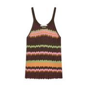 Maliparmi Sleeveless Tops Brown, Dam