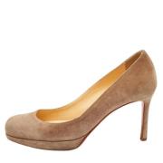 Christian Louboutin Pre-owned Pre-owned Mocka klackskor Beige, Dam