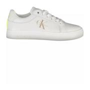 Calvin Klein Vit Polyester Sneaker med Logotryck White, Dam