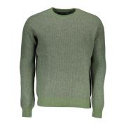 North Sails Green Wool Sweater Green, Herr