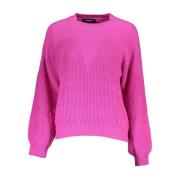 Desigual Round-neck Knitwear Pink, Dam
