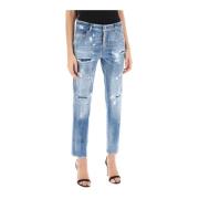 Dsquared2 Cropped Jeans Blue, Dam