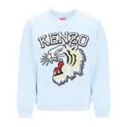 Kenzo Tiger Varsity Crew-Neck Sweatshirt Blue, Dam