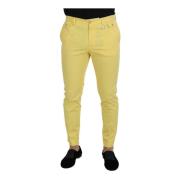 Dolce & Gabbana Gula Bomullsbyxor MainLine Kollektion Yellow, Herr