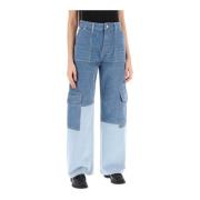 Ganni Wide Jeans Blue, Dam