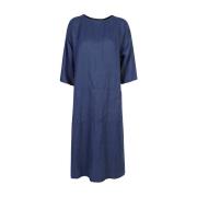 Sarahwear Blå Linneskjortklänning Blue, Dam