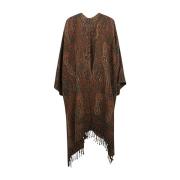 Obidi Brun Ull Kimono Klänning Brown, Dam