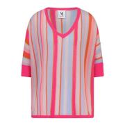 Van Kukil V-neck Knitwear Multicolor, Dam