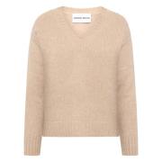 Emerson Renaldi V-neck Knitwear Beige, Dam