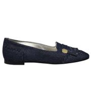 Ines De La Fressange Paris Denim Loafer Ballerina Médaille d`Or Logo -...