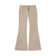 Ines De La Fressange Paris Charlotte ljusa beige byxor Beige, Dam