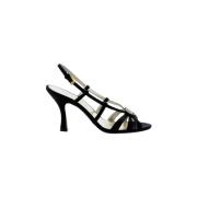 Ines De La Fressange Paris Svart sandal med remmar Black, Dam