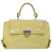 Salvatore Ferragamo Pre-owned Pre-owned Laeder handvskor Yellow, Dam