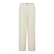 Bruuns Bazaar Wide Trousers Beige, Dam