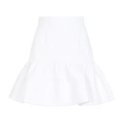 Patou Ruffle Mini Kjol White, Dam