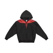 Marcelo Burlon Svart Röd Icon Wings Hoodie Black, Herr