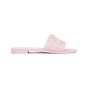 Moncler Gummi Slide Sandaler Pink, Dam