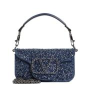 Valentino Garavani Locò Liten Axelväska Blue, Dam