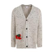 Bottega Veneta Broderad Dove Cardigan Beige, Herr