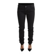 Pinko Snygg Mid Waist Skinny Svart Denim Black, Dam